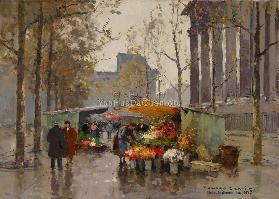 Flower Market, Madeleine - 爱德华·科尔特斯